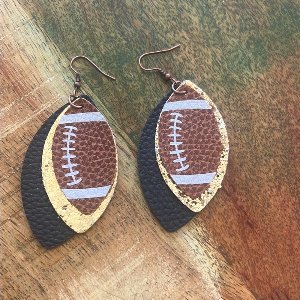 Football Leather Earrings